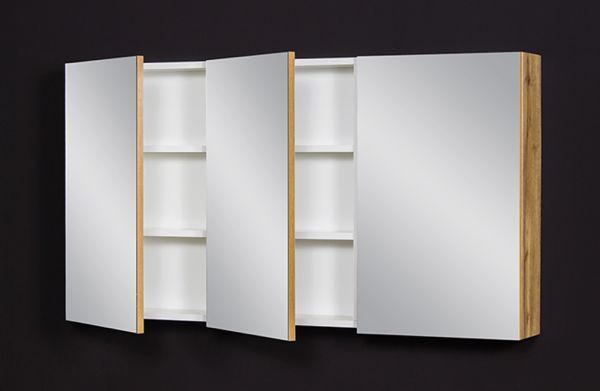 Spiegelschrank Breite 120 cm, Eiche Natur, SPS1262