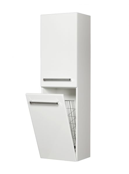 Bad-Hochschrank mit Türe und Wäschekippe, HS-G-4047-WS