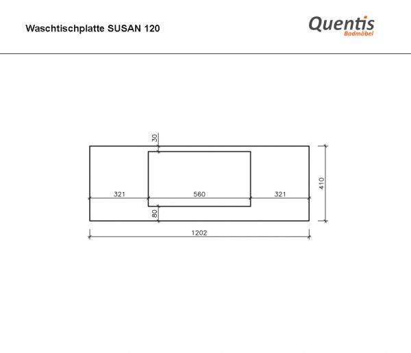 Badmöbel SUSAN, Breite 120 cm, Eiche, Waschtischunterbau montiert