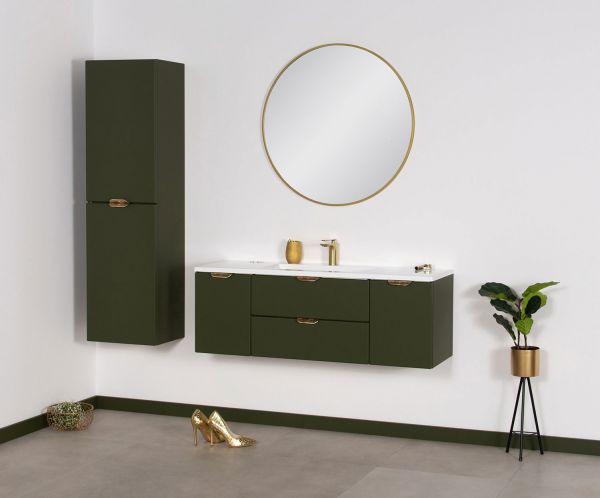 Quentis Badmoebel Set MAGNOLIA 120 cm olivgrün MAG120-OK