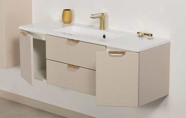 Badmöbel MAGNOLIA 120 cm, sand satiniert (MAG120-SN)