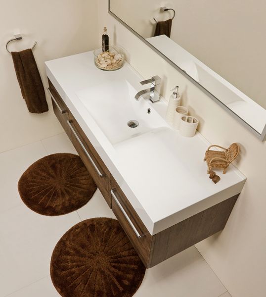 Badmöbel ZENO Breite 140 cm, Holzdekor antik, Waschtischunterschrank montiert