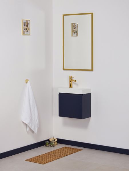 Gäste-WC Möbelset Faros 40, Marineblau matt (FZ40GN-RENA)