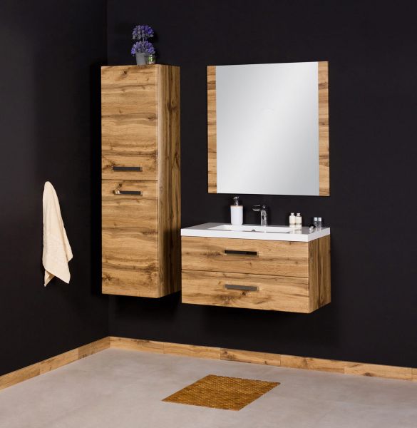 Badmöbel Genua, Breite 80 cm, Eiche Natur (GE8262)