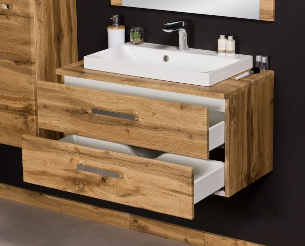 Badmöbel Susan, Breite 80 cm, Eiche Natur