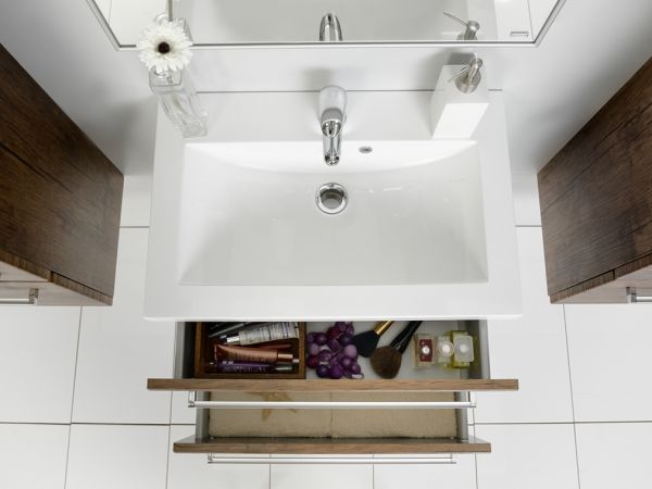 Waschplatz Genua Breite 60 cm, Holzdekor antik, GE6250