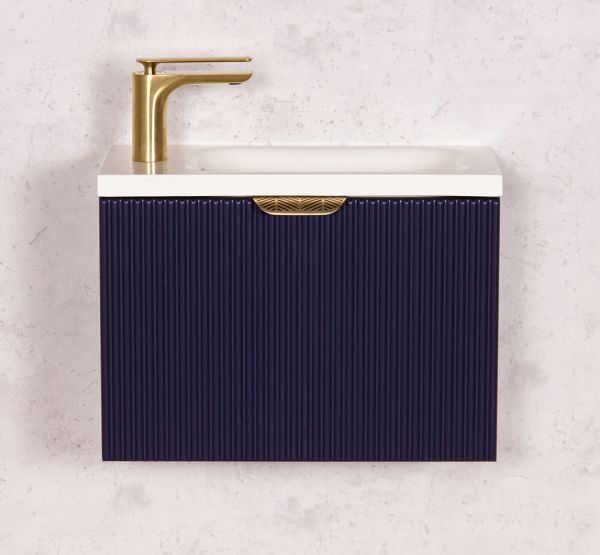 Gäste-WC Möbel FAROS ART, Breite 50 cm, marineblau matt (FRC-GN50)