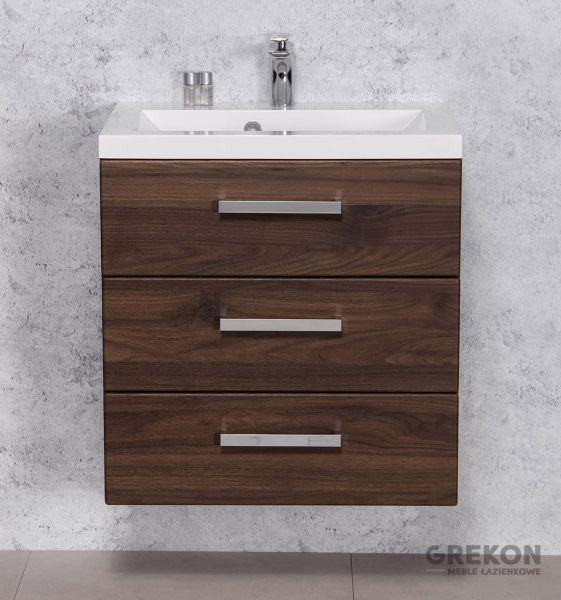 Quentis Badmöbel GENUA 60, Holzdekor Nussbaum (GE603OR)