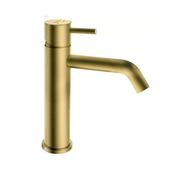 FERRO Waschtischarmatur CIRICULUS, Gold Brushed, Einhebelmischer inkl. Pop-up