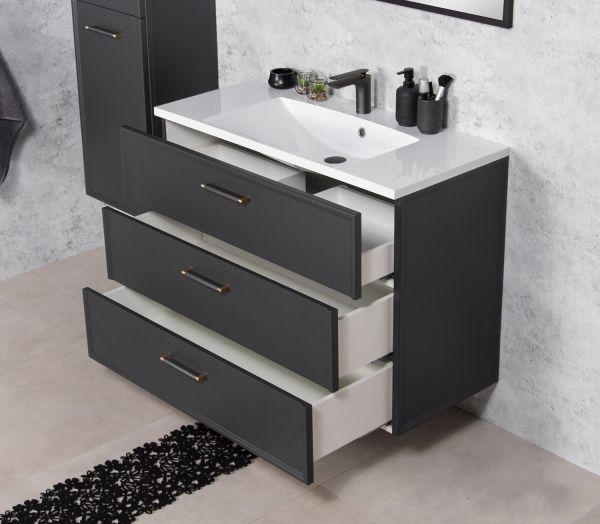 Badmöbelset ANTE 100 cm Anthrazit matt
