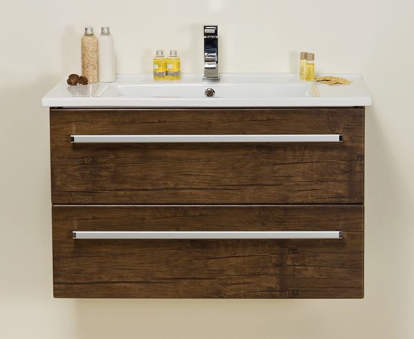Badmöbel Serena 85, Holzdekor antik, SA85250