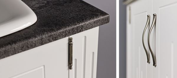 Badmöbelset ANTIC 80 cm inkl. Hochschrank, weiß