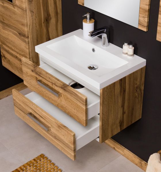 Badmöbel Set GENUA 60, Eiche Natur (GE6262)