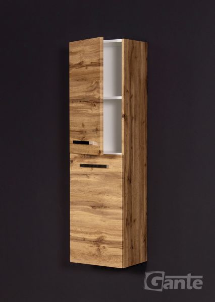 Quentis Badezimmer Hochschrank mit Wäschekorb (HSGN62WK)