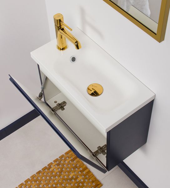 Gäste-WC Badmöbel Faros 50, Marineblau matt (FZ50GN)