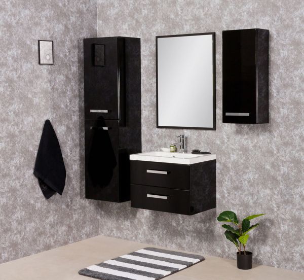 Badmöbel Genua 60 cm schwarz (GE6248)