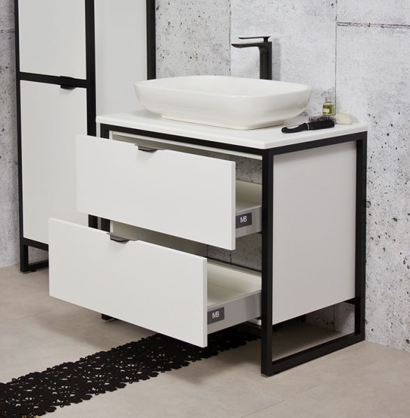 Badmöbel Cosmo, Breite 80 cm, Aufsatzbecken weiß, CO8047