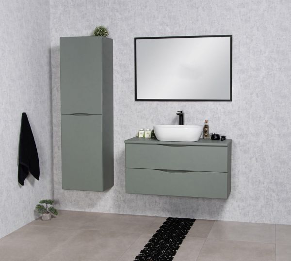 Badmöbel ONDA 100 cm, salbeigrün matt (OND-SZ-U100)