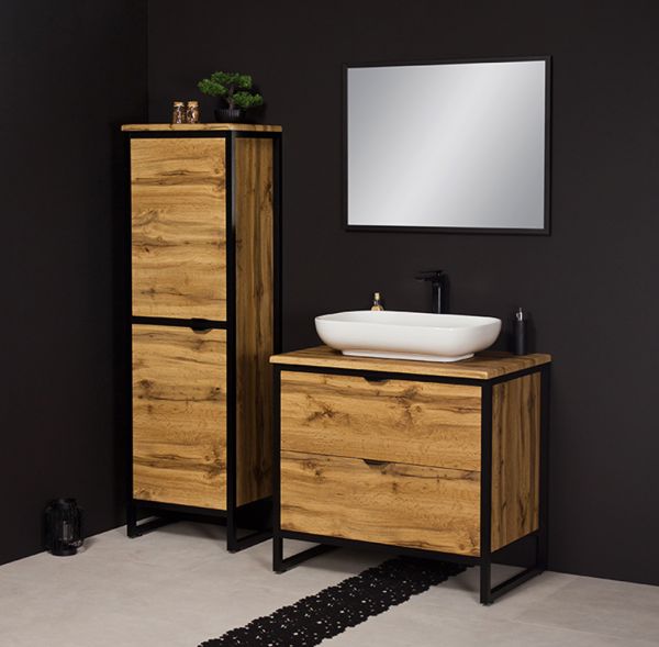 Badmöbel Cosmo, Breite 80 cm, Aufsatzbecken weiß, CS8062