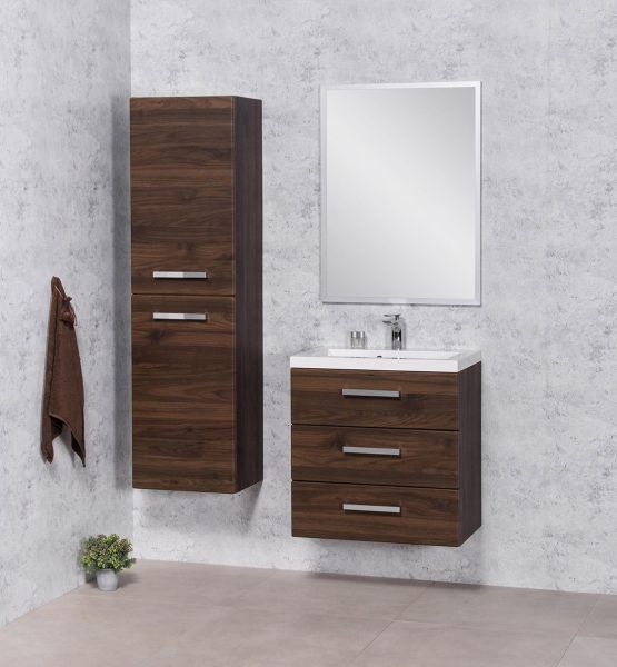 Quentis Badmöbel GENUA 60, Holzdekor Nussbaum (GE603OR)