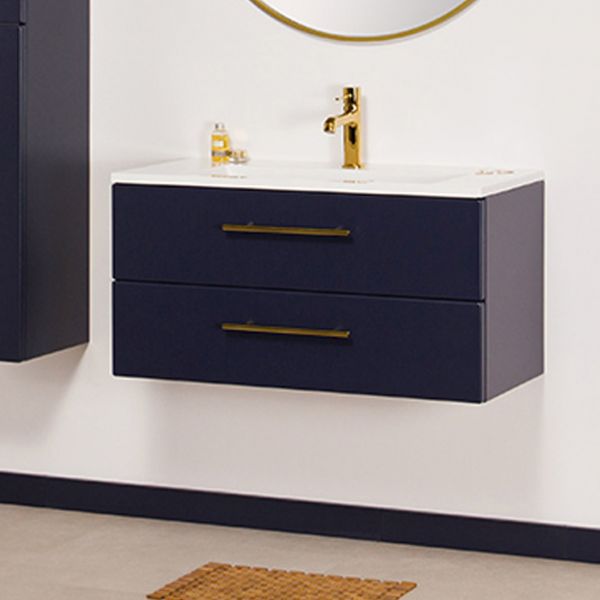 Badmöbelset Belli, Breite 80 cm, Marineblau matt (BL8049)