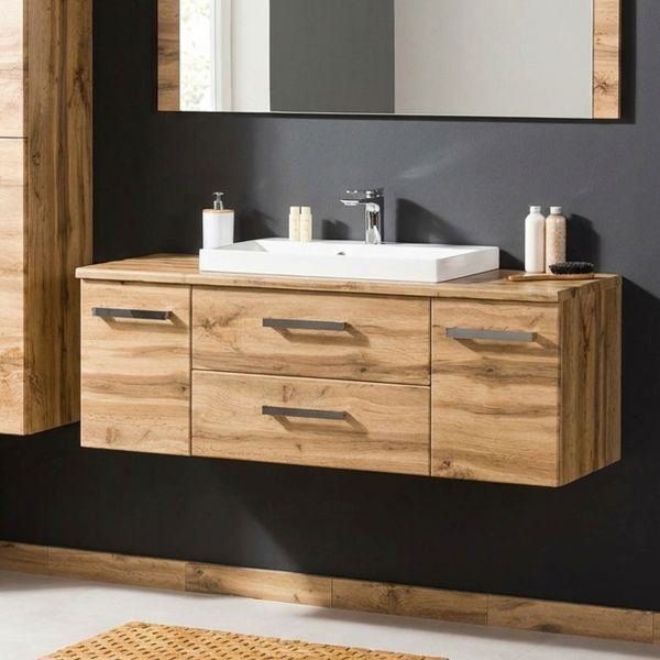 Badmöbel SUSAN 120 cm, Holzdekor Eiche Natur