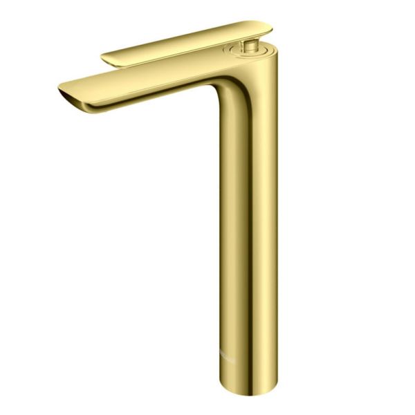 Waschtischarmatur EXPERIENCE gold glänzend, hoher Auslauf, für Aufsatzbecken geeignet