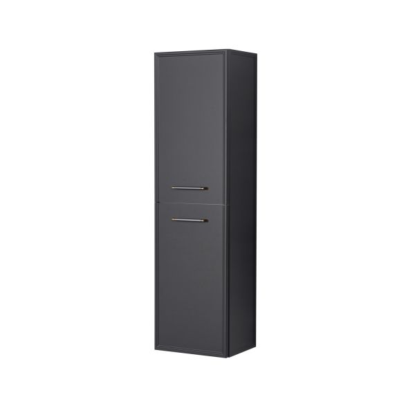 Badschrank ANTE, Anthrazit matt, 2 Türen, vormontiert