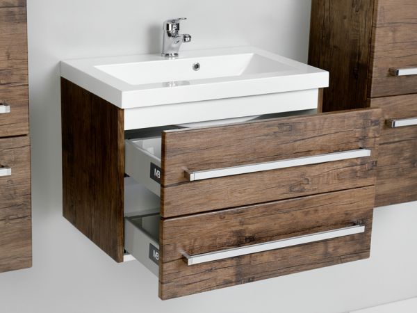 Quentis Waschplatz Genua Breite 60 cm Holzdekor antikWaschplatz Genua Breite 60 cm, Holzdekor antik, GE6250