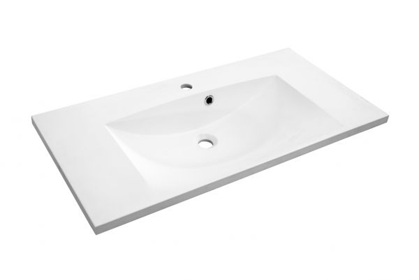 Badmöbel SYDNEY 80 cm, weiß matt, Waschtisch und Unterschrank (montiert)