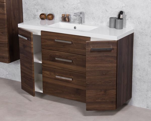 Badmöbel GENUA 120-XL, nussbaum (GE123OR)