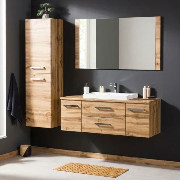 Badmöbel SUSAN 120 cm, Holzdekor Eiche Natur
