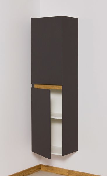 Badschrank INTRA Breite 40 cm mit 2 Türen, grafitgrau matt, vormontiert