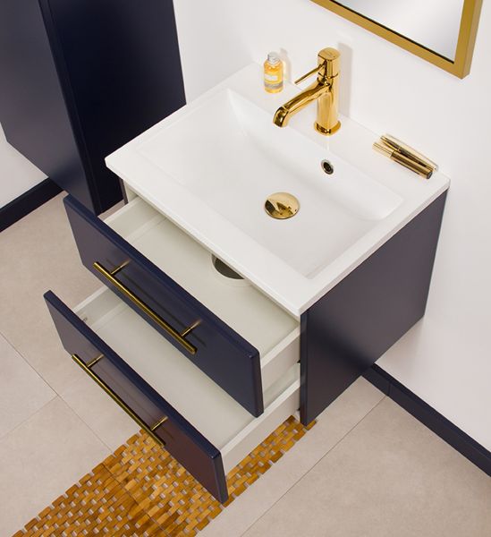 Waschplatz Belli, Breite 50 cm, Marineblau matt (BL5049)