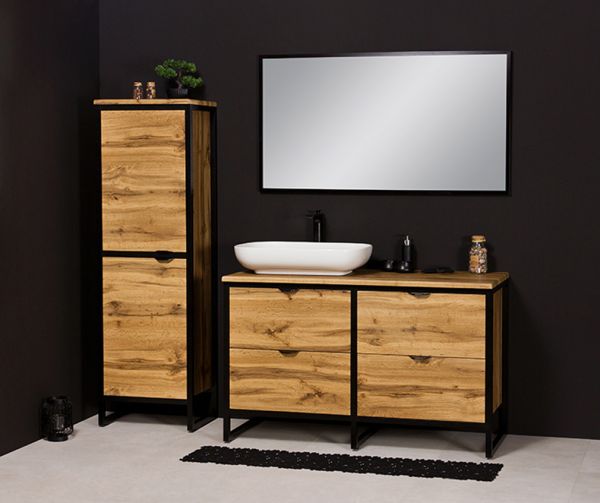 Cosmo Badschrank, stehend, Höhe 154 cm, CS4062