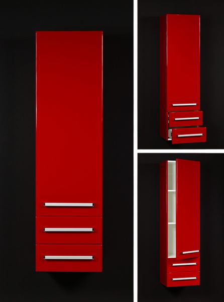 Bad-Hochschrank mit Türe und zwei Schubladen, HSG222S