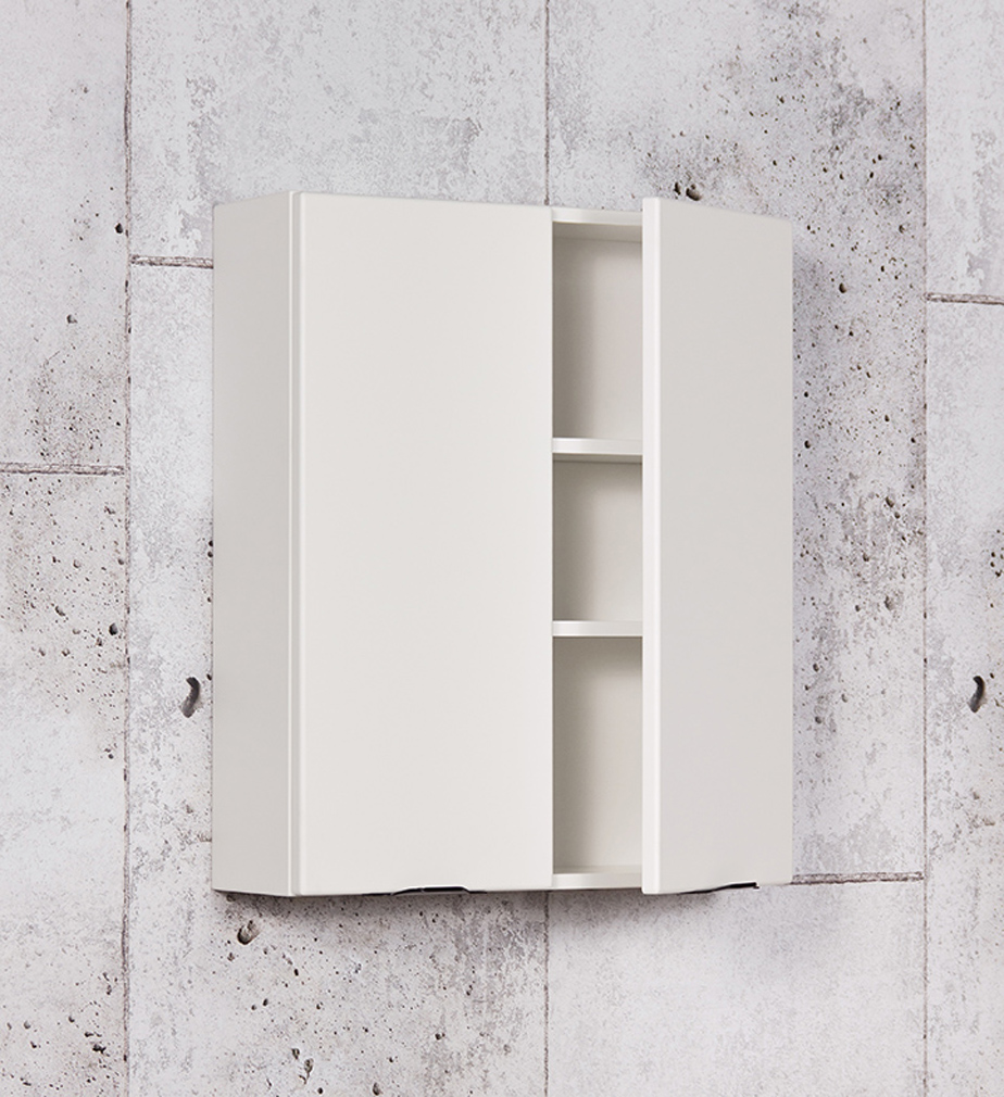Quentis Badezimmer Hängeschrank Breite 60 cm, 2 Türen, weiß matt | Quentis  Badmöbelshop