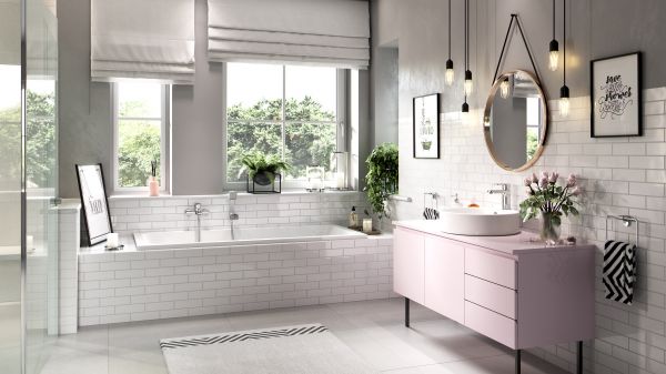 FERRO Waschtischarmatur ALBA VERDELINE, Chrom, Badarmatur Einhebelmischer, inkl. Ablaufgarnitur