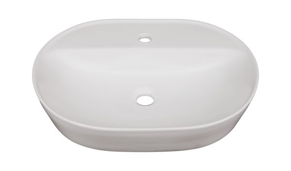 Keramik-Aufsatzwaschtisch ELEGANZA B 60 H 12,5 T 46 cm, weiß