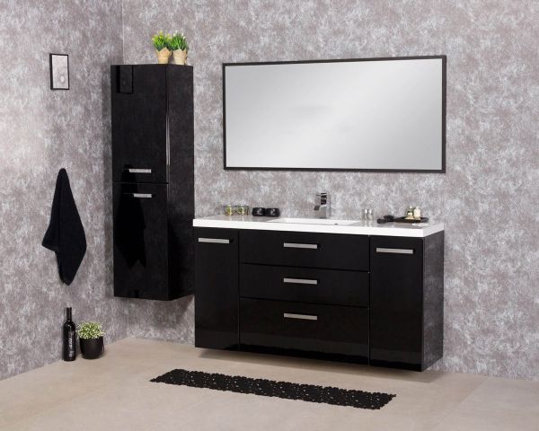 Badmöbel GENUA 140-XL, schwarz