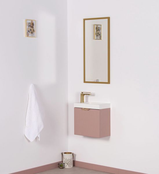 Quentis Gäste-WC Möbel FAROS "ART", Breite 40 cm, rosé (FRC-M40)