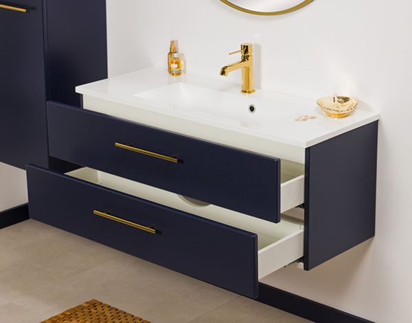 Waschplatz Belli, Breite 100 cm, Marineblau matt (BL1049)