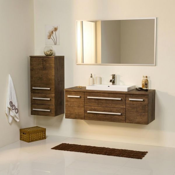 Badmöbel SUSAN Breite 120 cm, Holzdekor Antik