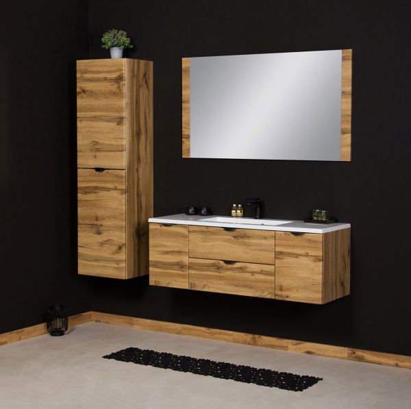 Quentis Badmöbel-Set VICTOR 120, Eiche Natur (VIC12062)