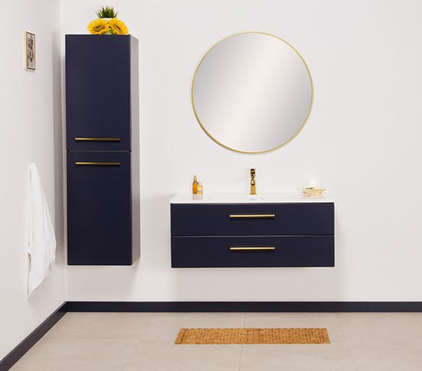 Waschplatz Belli, Breite 100 cm, Marineblau matt (BL1049)