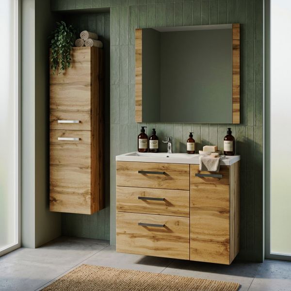 Badmöbel Genua Breite 90 cm mit Hochschrank