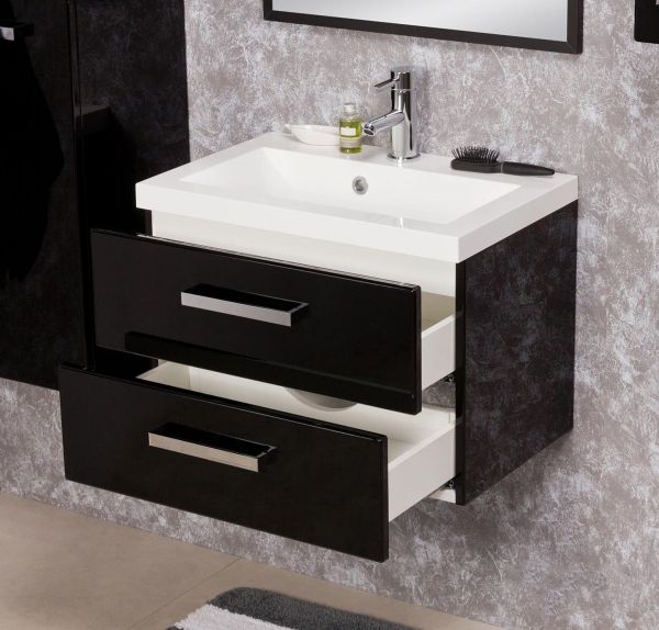 Badmöbel Genua 60 cm schwarz (GE6248)