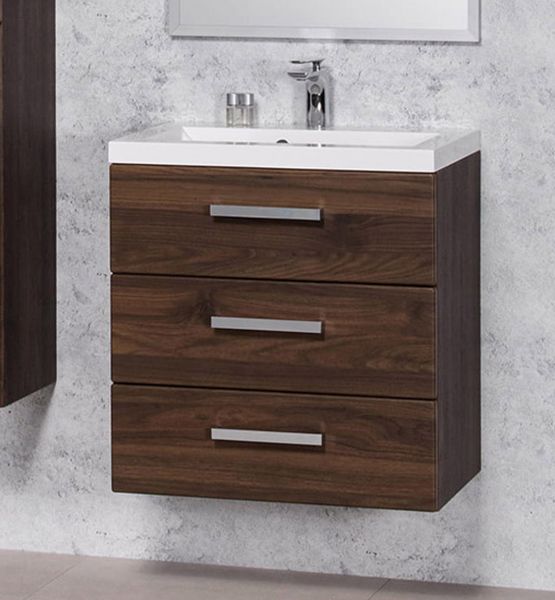 Badmöbel GENUA Breite 60 cm, Holzdekor Nussbaum
