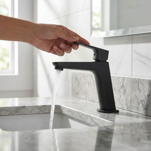 FERRO Waschtischarmatur VITTO VERDELINE, schwarz