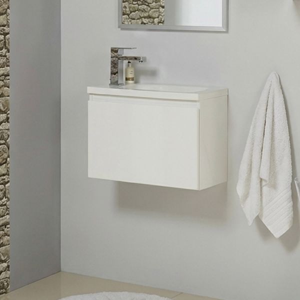 Badmöbel FAROS 50 cm, weiß, Gäste-WC Möbelset, Unterschrank montiert